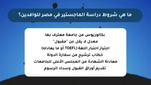شروط دراسة الماجستير في مصر للوافدين