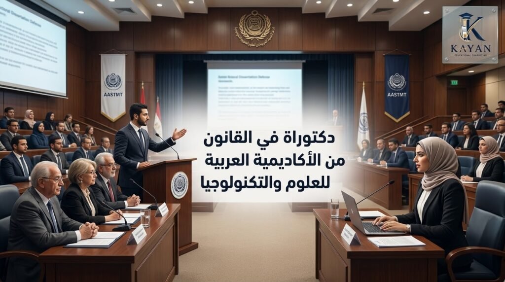 دكتوراة في القانون من الأكاديمية العربية للعلوم والتكنولوجيا
