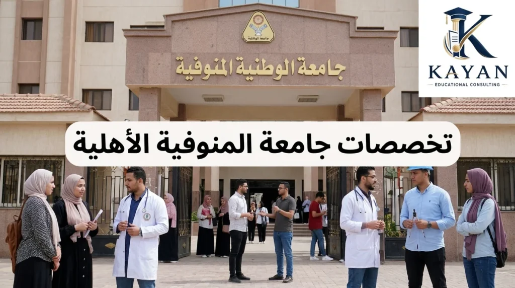 تخصصات جامعة المنوفية الأهلية
